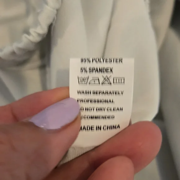 2 Pc Elegant Cream Women's Pants And Top NEW - Picture 5 of 6